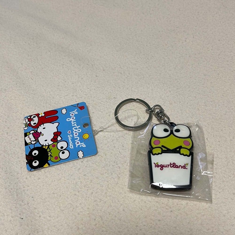 Sanrio x Yogurtland collab Keroppi keychain NWT*